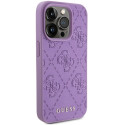 Pouzdro Guess Leather 4G Stamped iPhone 15 Pro Max - fialová