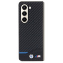 BMW kožené pouzdro Leather Carbon pro Samsung Galaxy Z Fold 5 – černé