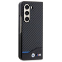 BMW kožené pouzdro Leather Carbon pro Samsung Galaxy Z Fold 5 – černé