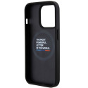 BMW Quilted Tricolor MagSafe kryt pro iPhone 15 Pro – černý