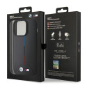 BMW Quilted Tricolor MagSafe kryt pro iPhone 15 Pro – černý