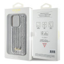 Kryt Guess Sequin Script Metal iPhone 15 Pro Max - stříbrná