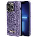 Kryt Guess SEQUIN SCRIPT METAL pro iPhone 15 Pro Max – fialová