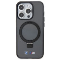 BMW pouzdro Ring Stand M Collection MagSafe pro iPhone 15 Pro – černé