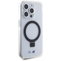 BMW pouzdro Ring Stand M Collection MagSafe pro iPhone 15 Pro – průhledné