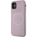 Kryt Guess GUHMN61PSAHMCP iPhone 11 / XR - růžový MagSafe