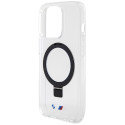 BMW pouzdro Ring Stand M Collection MagSafe pro iPhone 15 Pro – průhledné