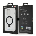 BMW pouzdro Ring Stand M Collection MagSafe pro iPhone 15 Pro – průhledné
