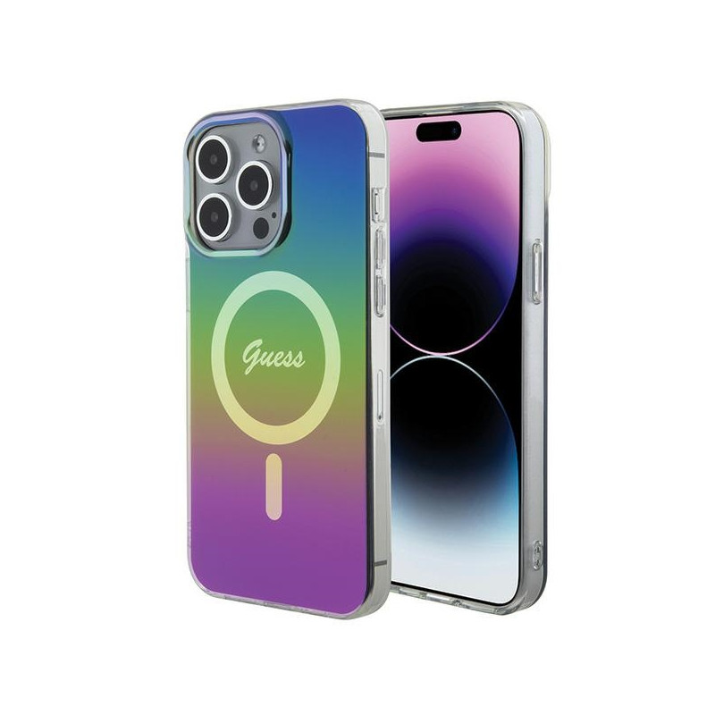 Kryt Guess IML IRIDESCENT pro iPhone 15 Pro - černý