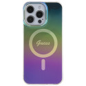 Kryt Guess IML IRIDESCENT MagSafe pro iPhone 15 Pro - černý