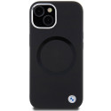 BMW pouzdro Signature Liquid Silicone MagSafe pro iPhone 15 – černé