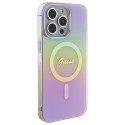 Kryt Guess IML Iridescent MagSafe pro iPhone 15 Pro - růžová