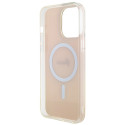 Kryt Guess IML Iridescent MagSafe pro iPhone 15 Pro - růžová