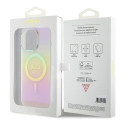 Kryt Guess IML Iridescent MagSafe pro iPhone 15 Pro - růžová