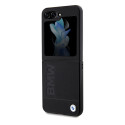 BMW kožené pouzdro Leather Hot Stamp pro Samsung Galaxy Z Flip 5 – černé