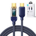 Joyroom A4 USB-C / USB-C 100W 1.2m Cable with Display - Blue
