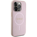 Kryt GUESS SAFFIANO pro iPhone 15 Pro - růžová