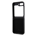 BMW kožené pouzdro Leather Hot Stamp pro Samsung Galaxy Z Flip 5 – černé