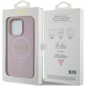 Kryt GUESS SAFFIANO pro iPhone 15 Pro - růžová