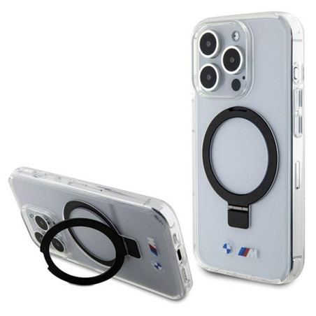 BMW Ring Stand M Collection MagSafe kryt pro iPhone 15 Pro Max – průhledný