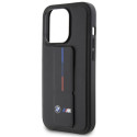 BMW kožené pouzdro Grip Hot Stamp pro iPhone 15 Pro Max – černé