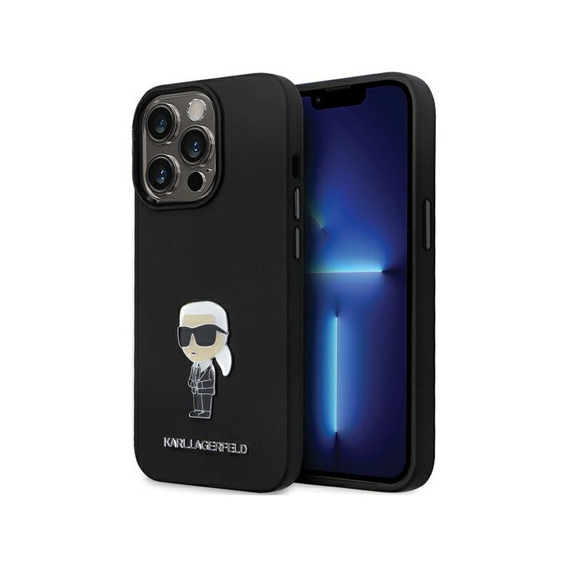 Kryt Karl Lagerfeld KLHCP14LSMHKNPK pro iPhone 14 Pro - černý