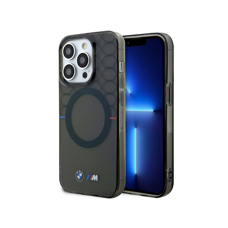 BMW pouzdro Pattern MagSafe pro iPhone 13 Pro Max – šedé