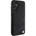 BMW pevné pouzdro Signature Leather Crossing Lines pro Samsung Galaxy S24+ S926 – černé