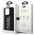 Kryt Karl Lagerfeld 3D Rubber Glitter Logo pro iPhone 15 Pro – čern