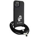 Kryt Karl Lagerfeld Crossbody Saffiano Metal Pin pro iPhone 15 Plus -