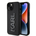 Kryt Karl Lagerfeld 3D Glitter Logo iPhone 15 – černý