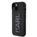 Kryt Karl Lagerfeld 3D Glitter Logo iPhone 15 – černý