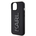 Kryt Karl Lagerfeld 3D Glitter Logo iPhone 15 – černý