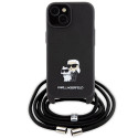 Pouzdro Karl Lagerfeld Crossbody Saffiano pro iPhone 15 - černé
