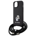 Pouzdro Karl Lagerfeld Crossbody Saffiano pro iPhone 15 - černé