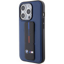 BMW pouzdro M Grip Stand Bicolor pro iPhone 15 Pro – tmavě modré