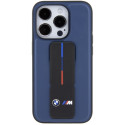 BMW pouzdro M Grip Stand Bicolor pro iPhone 15 Pro – tmavě modré