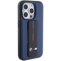 BMW pouzdro M Grip Stand Bicolor pro iPhone 15 Pro – tmavě modré