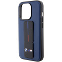 BMW pouzdro M Grip Stand Bicolor pro iPhone 15 Pro – tmavě modré
