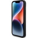 BMW Perforated Tricolor Line kryt pro iPhone 15 Plus / 14 Plus – černý