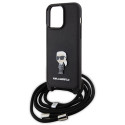 Kryt Karl Lagerfeld Karl & Choupette pro iPhone 15 Pro Max – černý