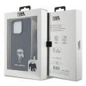 Kryt Karl Lagerfeld Karl & Choupette pro iPhone 15 Pro Max – černý