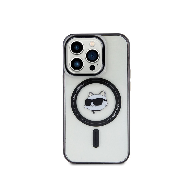 Kryt Karl Lagerfeld IML Choupette's Head pro iPhone 15 Pro - transparent