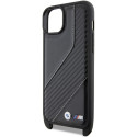 BMW pouzdro M Edition Carbon Stripe & Strap pro iPhone 15 / 14 / 13 – černé