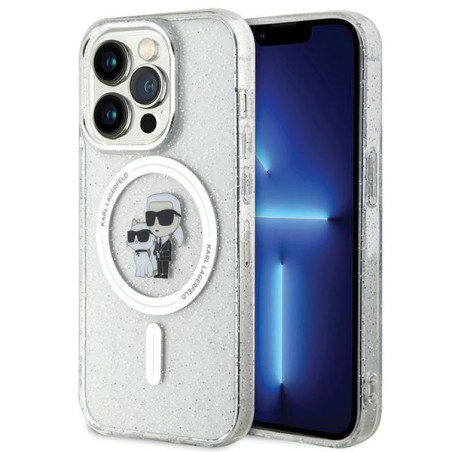 Kryt Karl Lagerfeld KARL&CHOUPETTE Glitter iPhone 15 Pro (MagSafe) tra