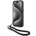 BMW kožené pouzdro Signature Leather Wordmark Cord pro iPhone 15 Pro Max – černé