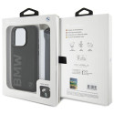 BMW kožené pouzdro Signature Leather Wordmark Cord pro iPhone 15 Pro Max – černé
