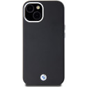 BMW pouzdro Signature Wrapped Metal MagSafe pro iPhone 14/15/13 – černé