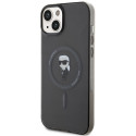 Kryt Karl Lagerfeld IKONIK MagSafe pro iPhone 15 Plus - černý
