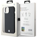 BMW pouzdro Signature Wrapped Metal MagSafe pro iPhone 14/15/13 – černé
